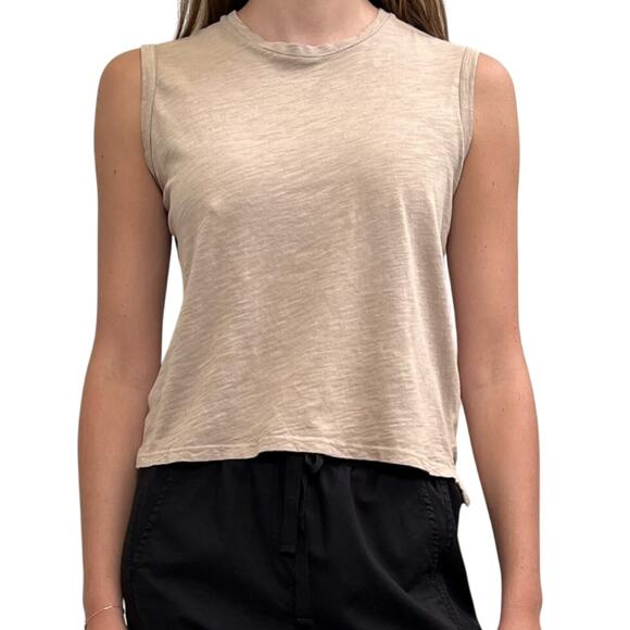 NWT Pharaoh Collection Ava Crop Tank in Supima Slub Size 4 - Picture 1 of 6